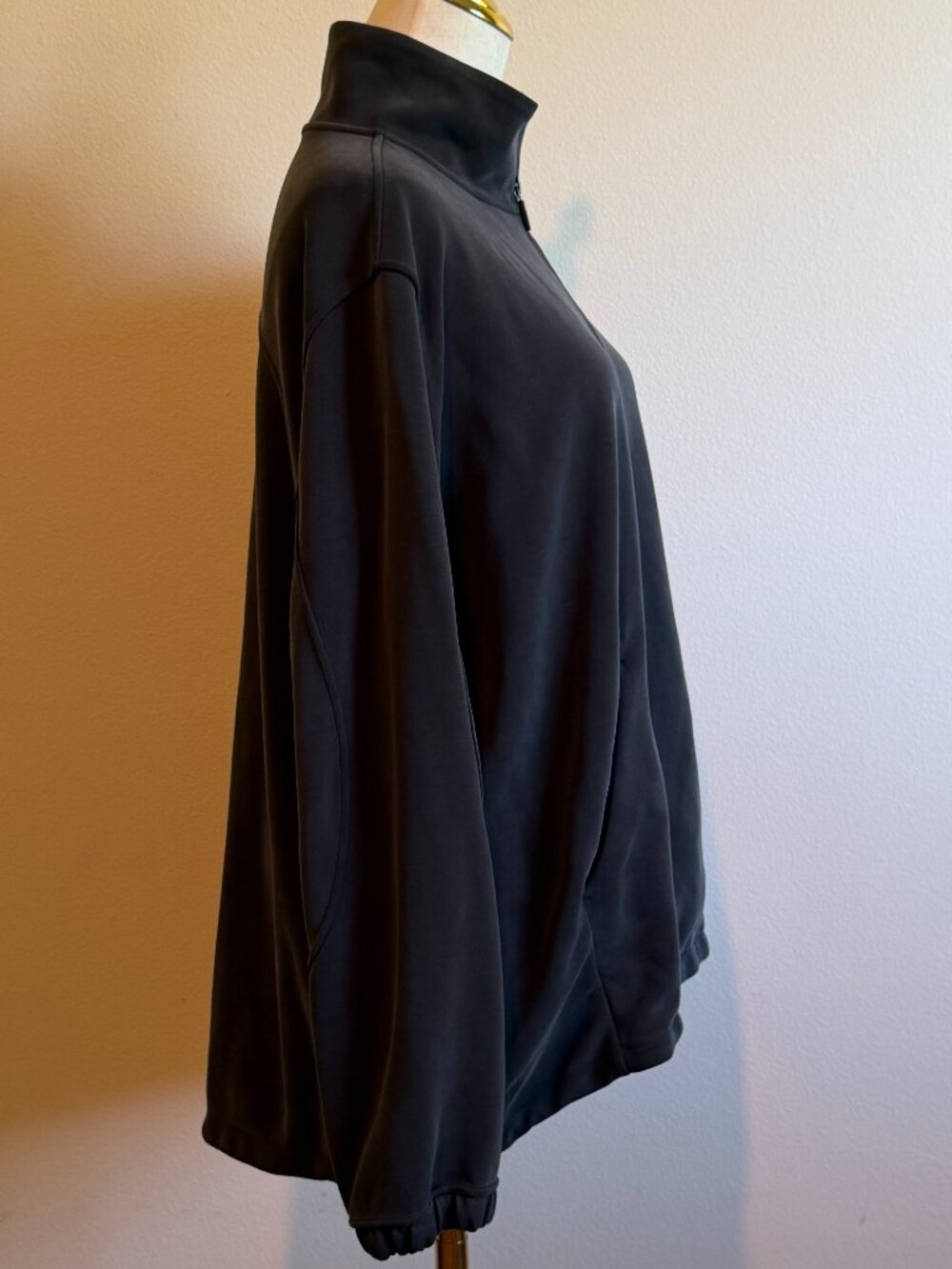 Lululemon Brushed Softstreme Half Zip Pullover Black Size L Large Black - Picture 11 of 12